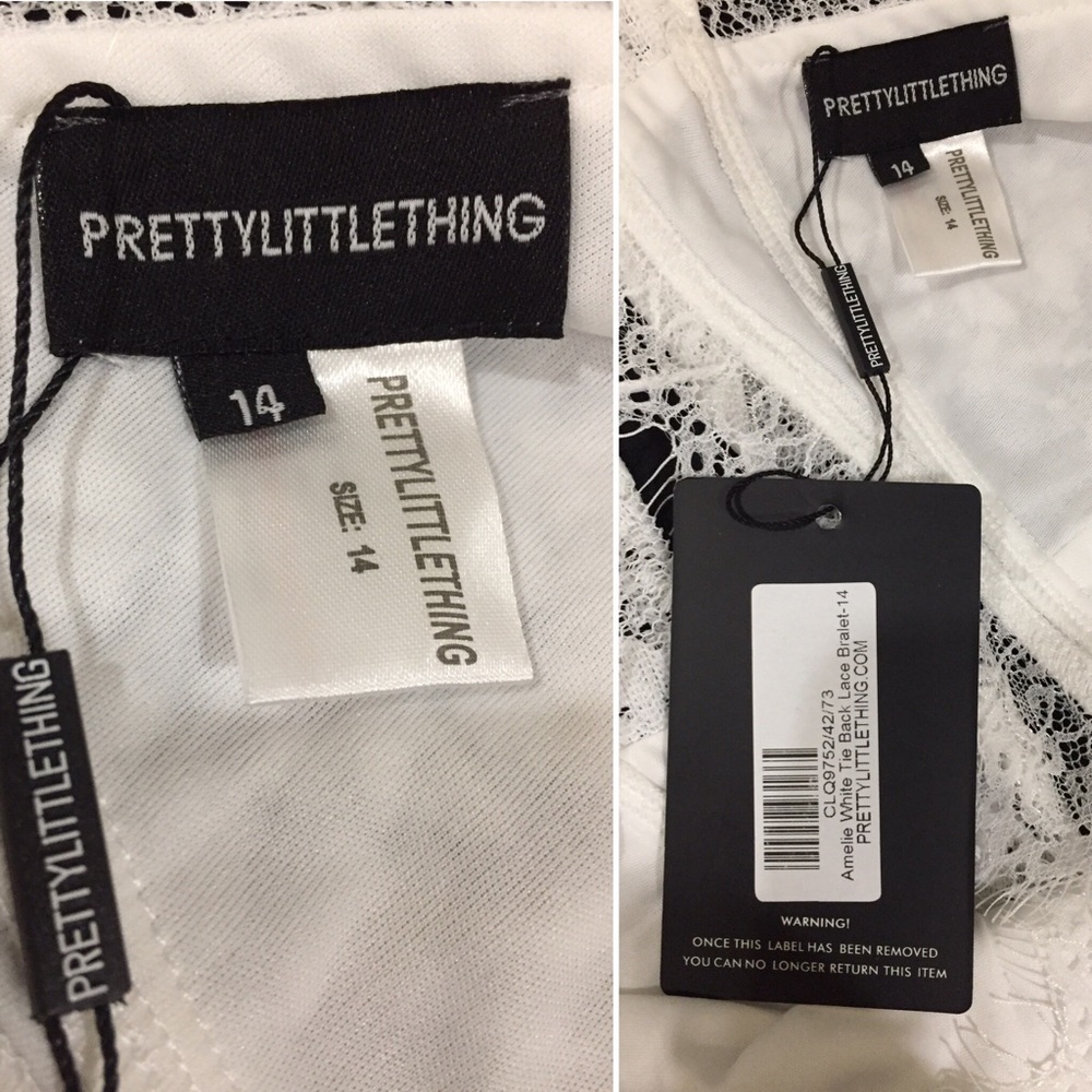 Pretty Little Thing Amelie Tie back lace Bralette - Picture 14 of 14